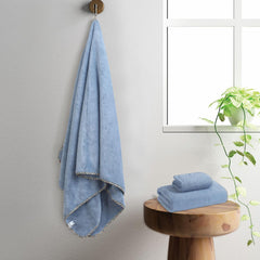 Spread Spain Microfiber 1 Bath + 2 Hand Towel 360 Gsm | Extra Soft Plush High Absorbent Bath Towel For Men & Women (Rock)