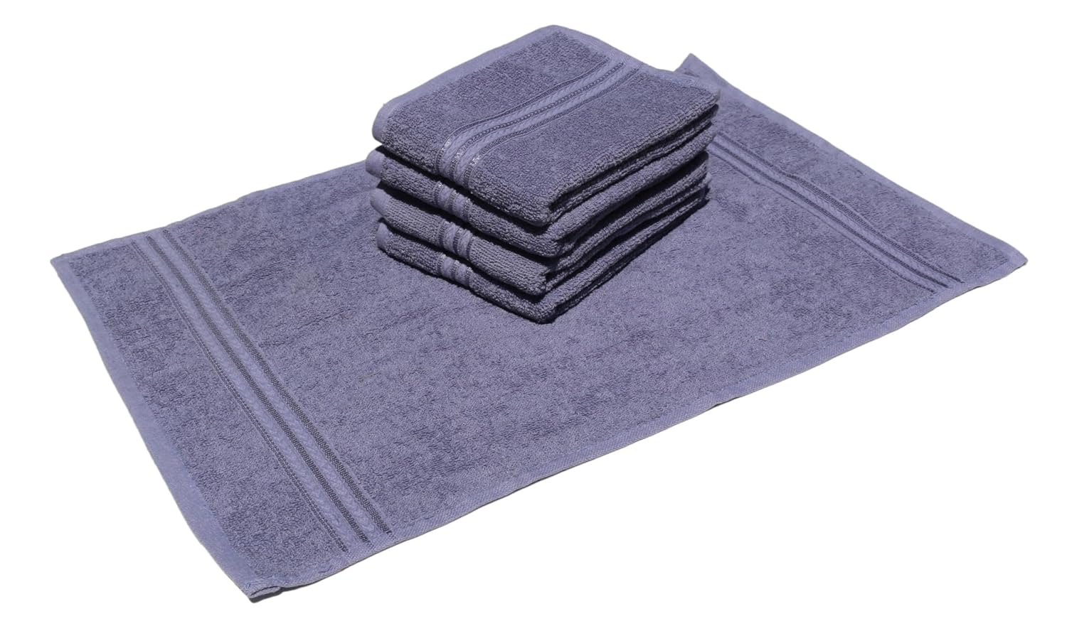 Solance Super Cotton Hand Towel 1000 Gsm | Ultra Soft & Super Absorbent Hand Towel (Steel Grey) - Set Of 5