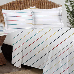 Flat Single Bedsheet With 2 Pillow Covers - 60 X 90 Inches, ?Multicolor | Comfortable & Durable Sheet | Perfect For All-Year-Round Comfort