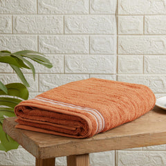Spaces 100% Cotton Zero Twist Bath Towel 400 Gsm | High Absorbency Super Soft, Fast Drying Towels Large Size For Men & Women (Red)