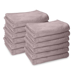 Housse Premium Microfiber Face Towel 1700 Gsm | Korean Beauty Ultra Absorbent, Odour-Free, Quick Dry Face Towel (Pack Of 12) - Atmosphere Gray