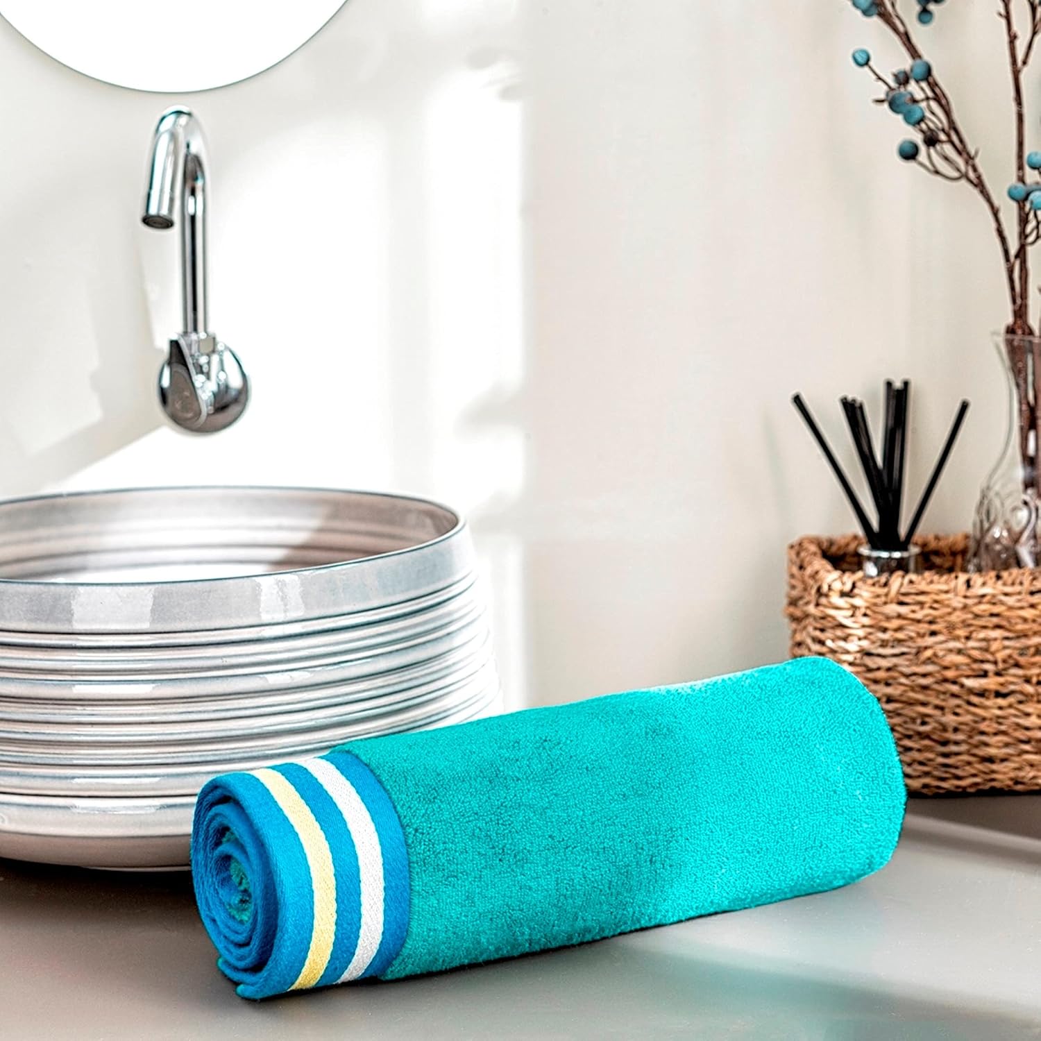 Ddecor Cotton Bath Towel 500gsm (Blue)