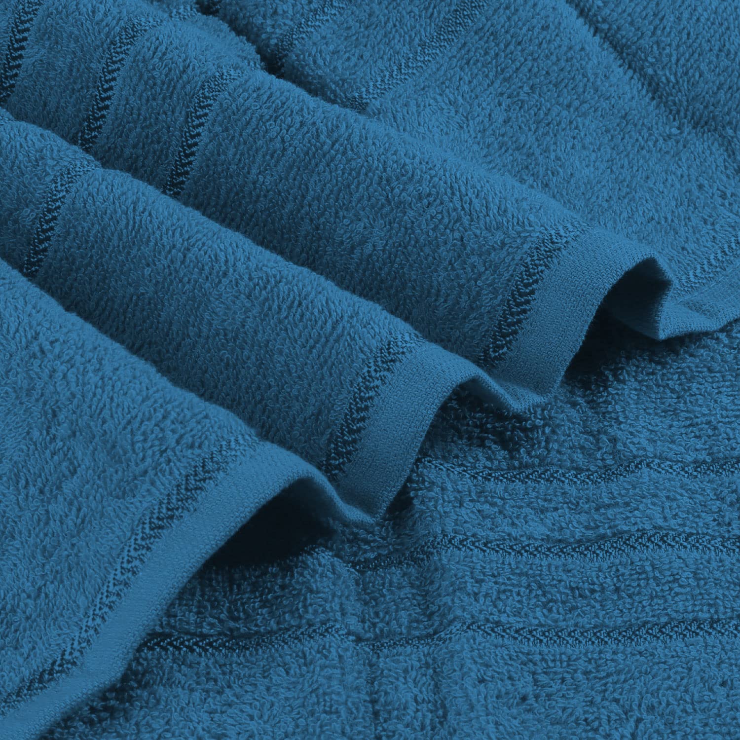Sassoon Melrose 100% Cotton Hand Towel 400 Gsm | Highly Absorbent, Soft Material Perfect For Daily Use (Teal) -2 Piece
