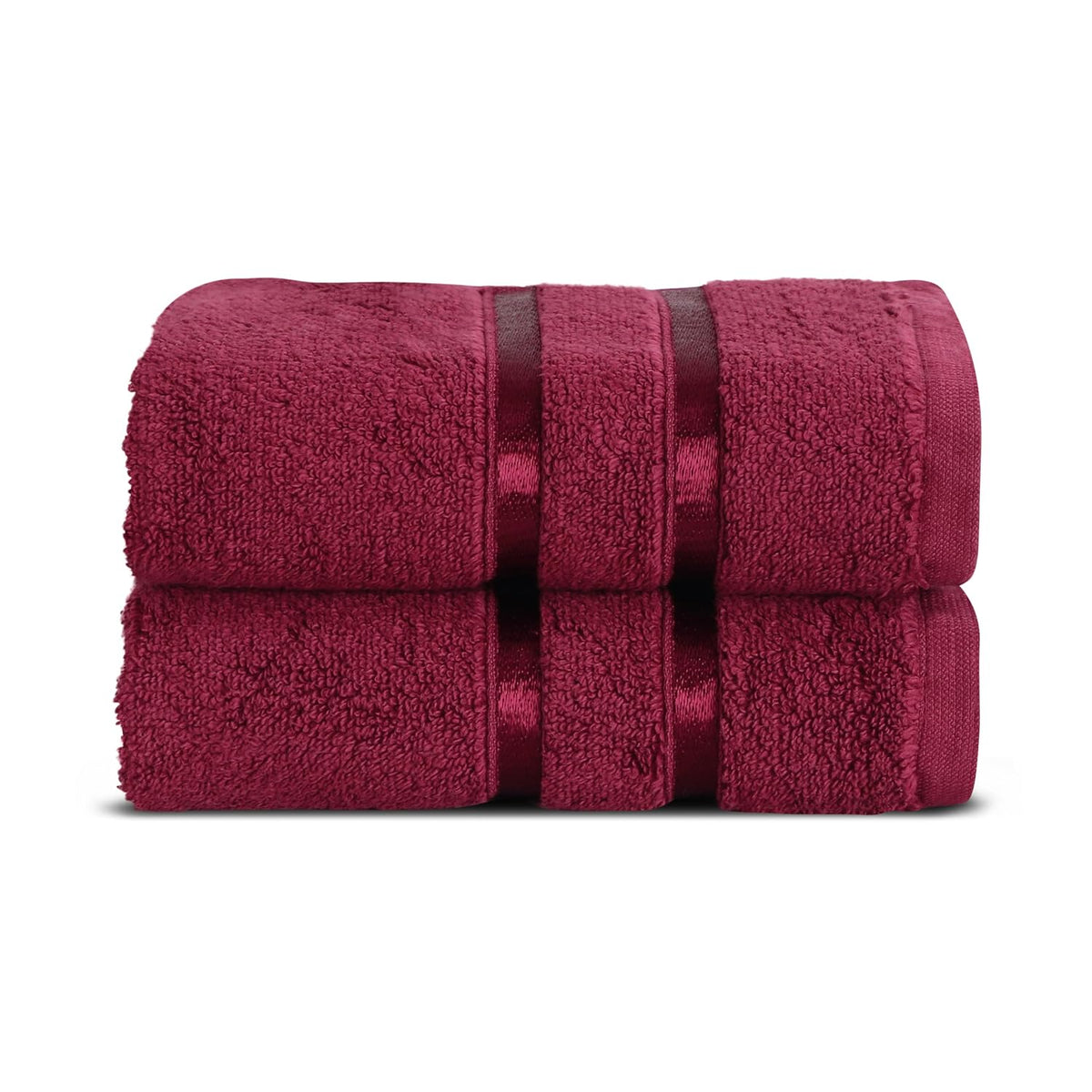 Spread Spain 100% Cotton Hand Towel 600 Gsm | Soft, Fluffy, Super Absorbent & Quick Dry Towels For Pool, Spa & Gym (Marsala New) -Set Of 2