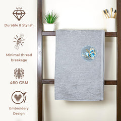 Akiko Home Prima Dream 100% Cotton Bath Towels 450 Gsm | Soft, Absorbent & Durable, Cotton Bath Towel | Pack Of 1 (Grey)