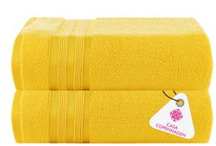 Casa Copenhagen Egyptian Cotton Exotic Hand Towel 400 Gsm (Zt Butter Yellow)- 2 Pcs