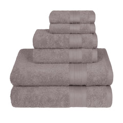 Trident Soft Comfort Air Rich Bath Towels 500 Gsm | 100% Cotton Towel, Super Soft, Highly Absorbent, 6 Pieces (Charcoal)
