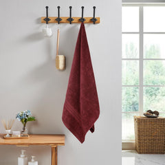 Mytrident Cotton Bath Towel 525 Gsm | For Men & Women Classic Towel 100% Cotton Bath Towel (Fig Wine)
