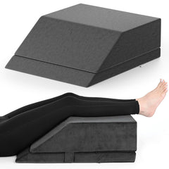 Leg Elevator Pillow, For Pain Relief, Dark Grey, Size - 24 X 20 X 8 Inch | Adjustable Leg Elevation Pillow For Leg, Hip & Knee Pain Relief | Ideal For Leg Surgery, For Varicose Veins
