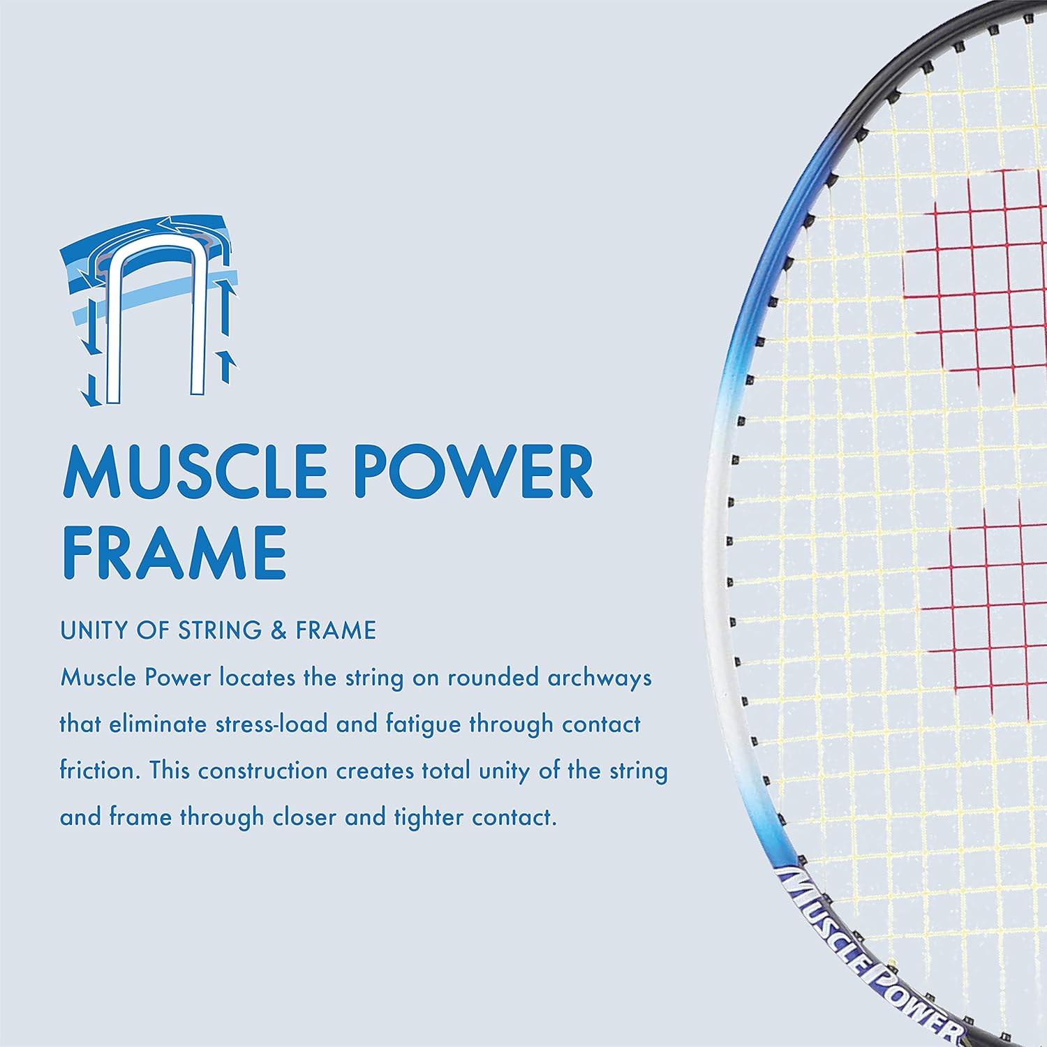 Yonex MUSCLE POWER 22LT Aluminum Strung Badminton Racquet G4, Grip Size - 3 3/4 Inches, Colour - Black & Blue