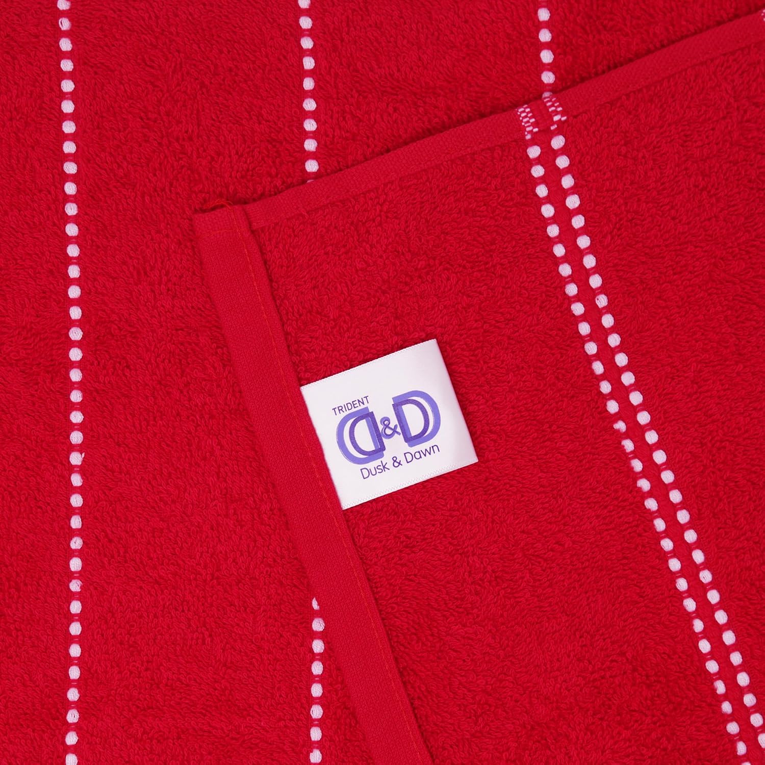 Trident 100% Cotton Luxury Bath Towels 500 Gsm | Sanitized Finish, Quick Dry, Travel Friendly Bath Towel - Sweet Red (Pack Of 2)