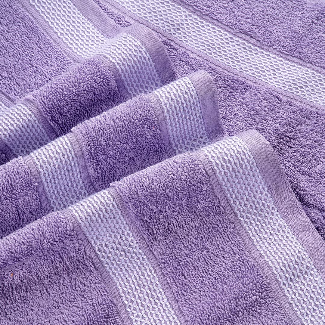 Casa Copenhagen Egyptian Cotton Waffle Large Size Bath Towel 500 Gsm (Purple Rose)