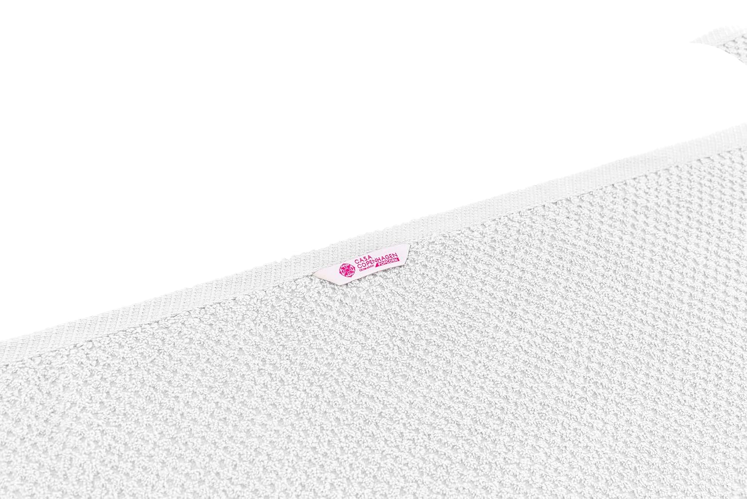 Casa Copenhagen Egyptian Cotton Popcorn 1 Pcs Large Bath Towel 500 Gsm (White)