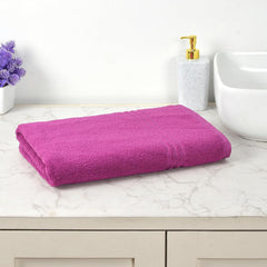 Cotton Bolls Textiles Soft Fabric Bath Towels 250 Gsm Large Size Soft & Absorbent 1 Piece Bath Towel For Men/Women In Daily Use (Purple)