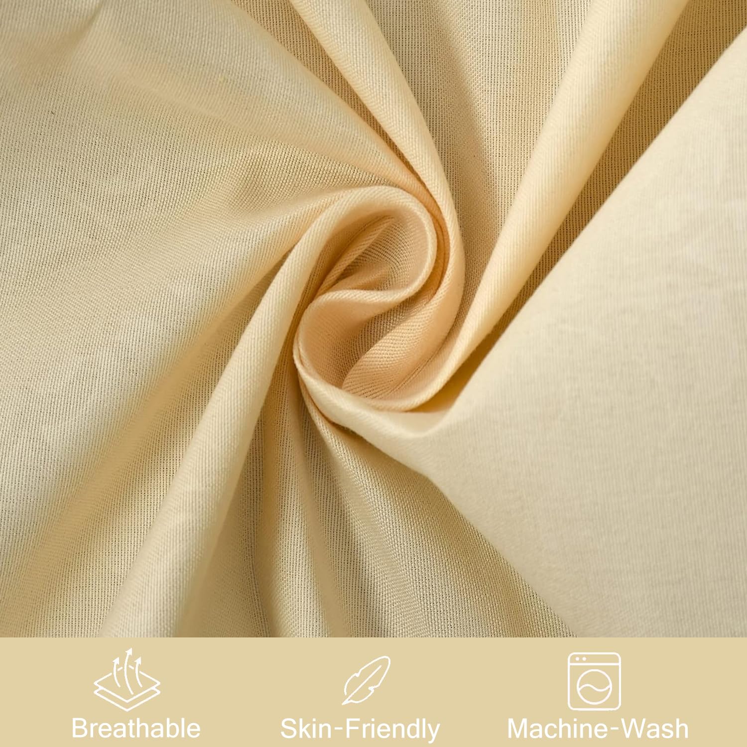 144 TC Rotary Printed King Size Bedsheet With 2 Pillow Covers - 90 X 95 Inches | Light Beige, Damas Design Bedsheet | Machine Washable & Wrinkle Resistant