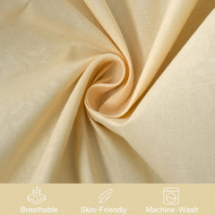 Soft Microfiber Single Bedsheet With 1 Pillow Covers - 60 X 90 Inches, Cream, Damas Design | Wrinkle Free Design & Easy To Wash | Refreshing Your Bedroom Look