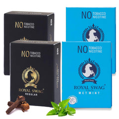 Royal Swag Ayurvedic Herbal Cigarettes 100% Tobacco Free 100% Nicotine Free Cigarettes Regular, Mint Flavoured | Smoking Cessation Pack Of 80