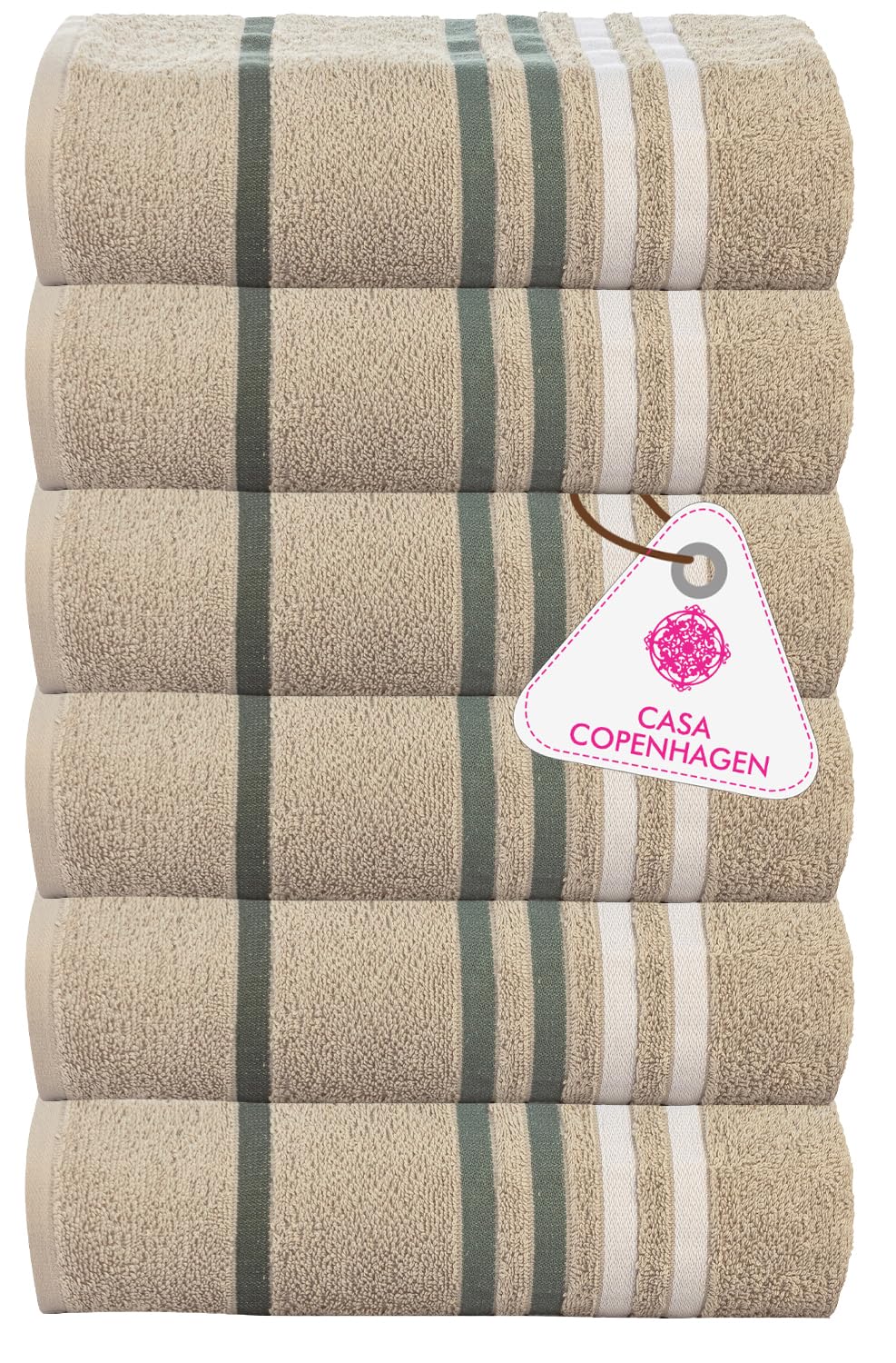 Casa Copenhagen Egyptian Cotton Ecstatic Hand Towel 740 Gsm (Grey Violet)- 6 Pcs