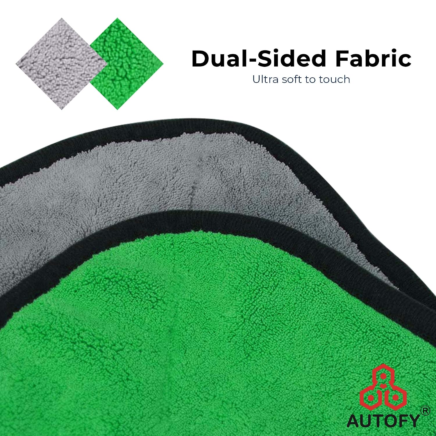 Autofy Multipurpose Microfiber 1100 Gsm | Cleaning Towel Microfibre Cloth Highly Absorbent Dust Towels For All Vehicles Bikes Cars Glass Kitchen - Multicolour (Pack Of 6)