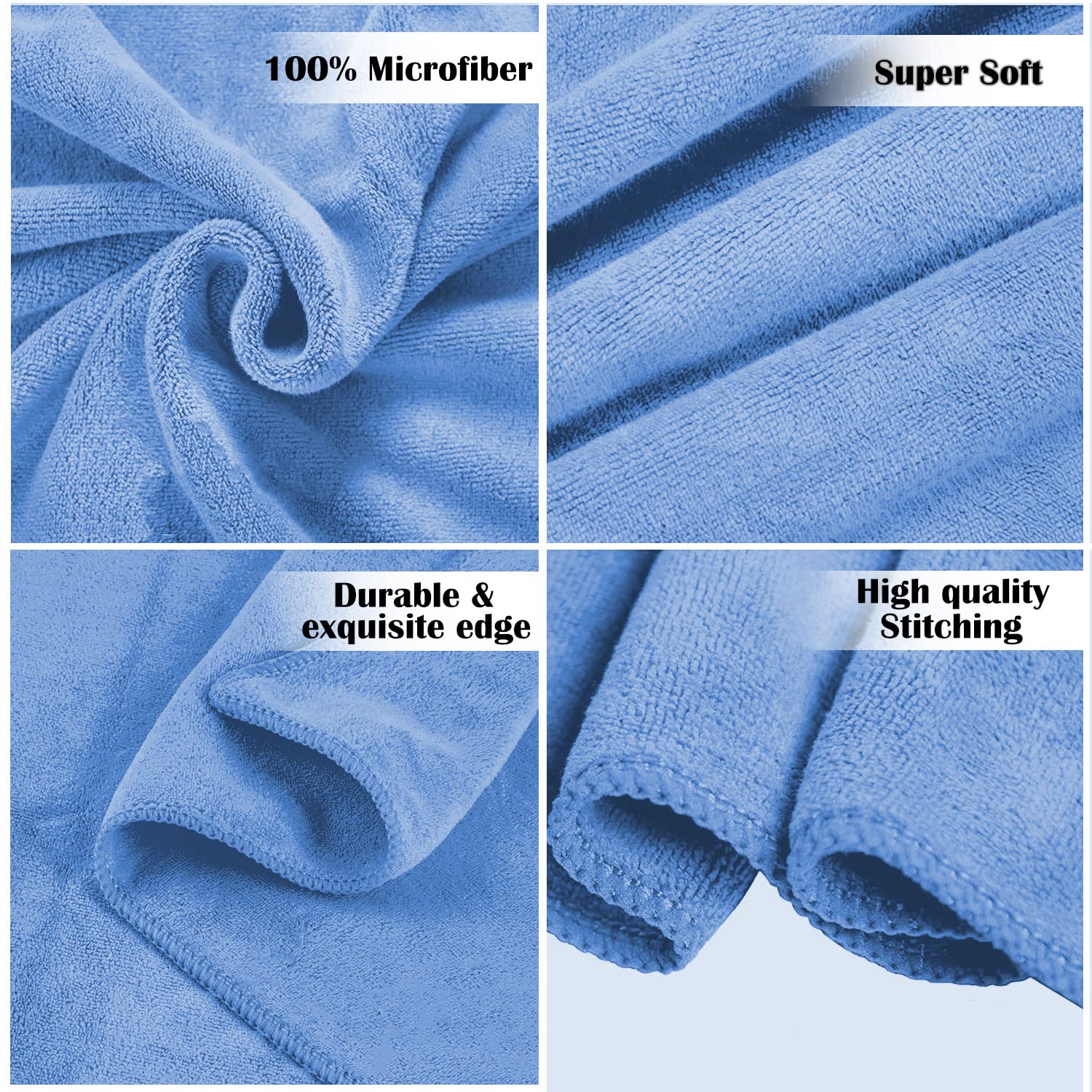Sassoon Venir Microfiber 2 Piece Hand Towels 450 Gsm | Absorbent & Quick Dry Multipurpose Hand Towels (Heaven)
