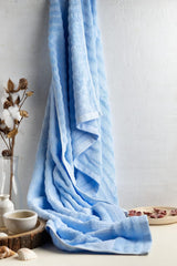 Mush Bamboo Bath Towels 600 Gsm | Bath Towel Large Size For Men & Women | Soft, Highly Absorbent, Quick Dry & Anti Microbial (Sky Blue)