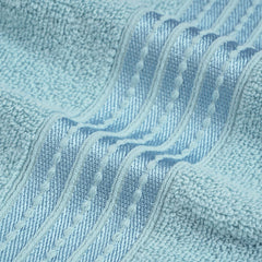 Micro Cotton Remy Basel Luxury Terry Cotton Bath Towel 550 Gsm | Super Comfortable 100% Long Staple Cotton Bath Towel (Sea Blue)