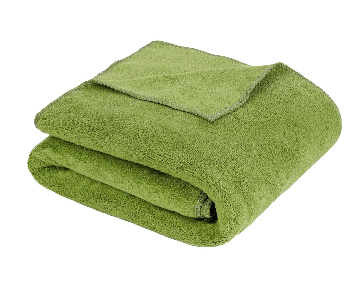 Fezora Microfiber Weft Knitting Bath Towels 400 Gsm | Large Size Bath Towel Soft & Absorbent For Men/Women (Pista)