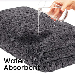Maxoshine Microfiber Bath Towels 310gsm Large Size-Super Soft Coral Fleece Bathing Towel With Hook Quick Dry Super Absorbent-Bath Towel For Men & Women (Grey)