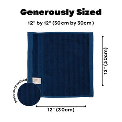 Caimla Luxury 100% Bamboo Face Towel 550 Gsm | Ultra-Soft, Highly Absorbent & Eco-Friendly Towels - Best For Newborn Babies - Pack Of 3 (Green, White & Blue)