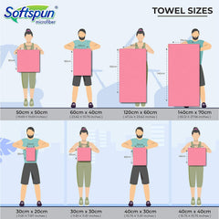 Softspun Microfiber Cleaning Cloths Towel Set 450 Gsm | Highly Absorbent Lint & Streak Free Multi-Purpose Wash Cloth For Kitchen Car Window Stainless Steel Silverware Pack Of 5 (Pink)