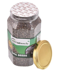 Nutri Miracle Chia Seeds Super Food Immunity Booster, Help In Weight Loss | 350gm 0.7lbs Each Pack Of 2