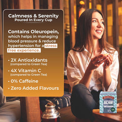 Borges Stress Relief Olive Leaf Infusion Classic Flavor Tea - 10 Bags In Sealed Envelope | 2X Antioxidants Than Green Tea - Caffeine Free, No Added Flavor