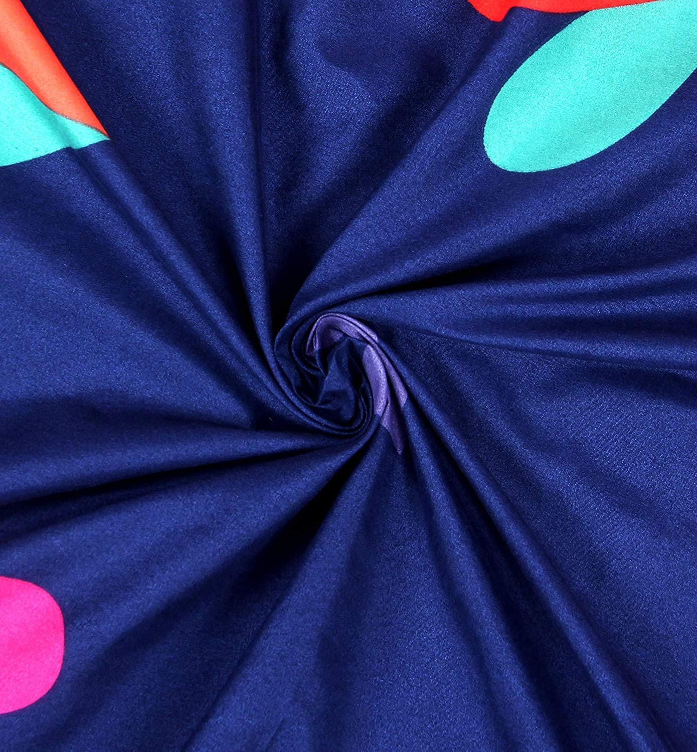 1 Single Bed With 1 Pillow Covers - 60 X 90 Inches, Dark Blue | Premium Cotton Material - Skin Friendly & Long Lasting | Super Soft 300 Thread Count