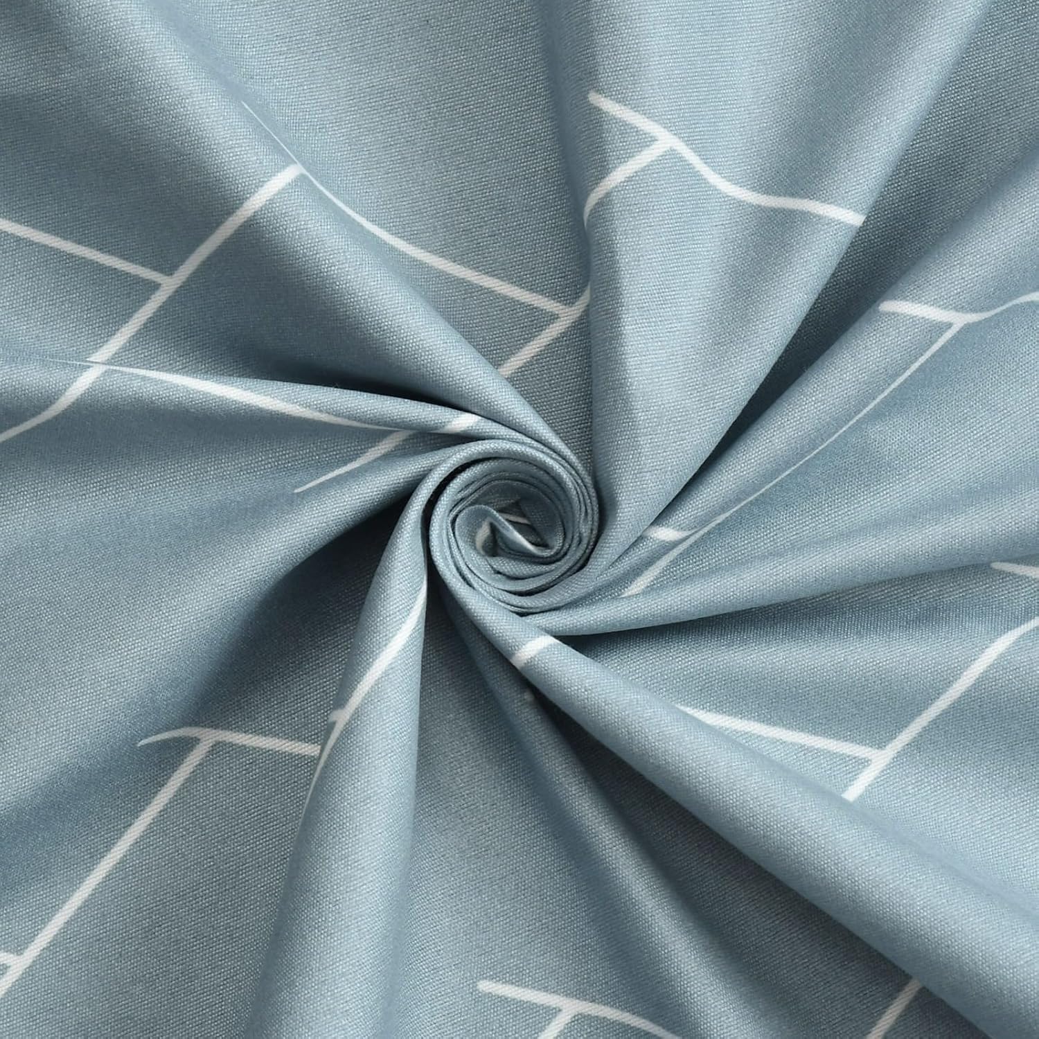Pure Cotton Full Elastic Fitted Bedsheets For Double King Size Bed With 2 Pillow Covers | 72x78+10 Inches, Teal & White | Super Soft Brushed Glace | Breathable & Wrinkle Free