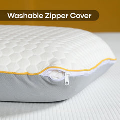 Soft Pillow, Prefect For All Sleepers, White, Standard Size - 25 X 16 Inches | Medium Soft With Bamboo Fabric Zipper Cover, Bed Pillow | Soft White Pillow - Pack Of 1