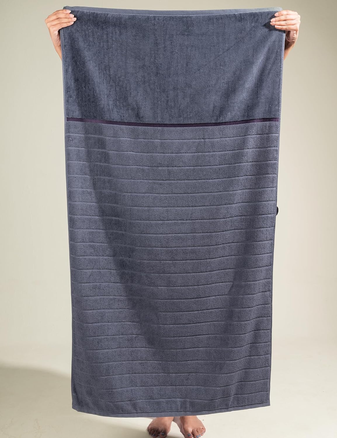 Damensch 100% Cotton Towel 800 Gsm | Super Soft Bath Towels Large Size, Ultra Absorbent, Quick Dry Towel For Women & Men (Twilight Grey)