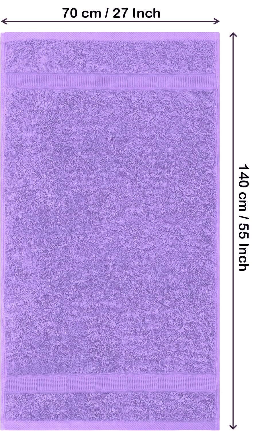 Rewop Microfiber Bath Towels 600 Gsm | Large Size-Super Soft Coral Fleece Bathing Towel With Hook Quick Dry Super Absorbent-Bath Towel For Men & Women (Purple)