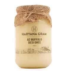 Pure A2 Buffalo Desi Ghee By Haryana Gram | Rich In Vitamin A, D & Minerals Healthy Desi Ghee Good For Taste | (500ml) 16.9 Ounce | Jar Pack