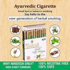 Herbal Filter Dhoompan Cigarette For Quit Smoking - Pack Of 2X 20 Cigarette Sticks | No Addiction Handmade Herbal Cigarette - Tobacco & Nicotine Free