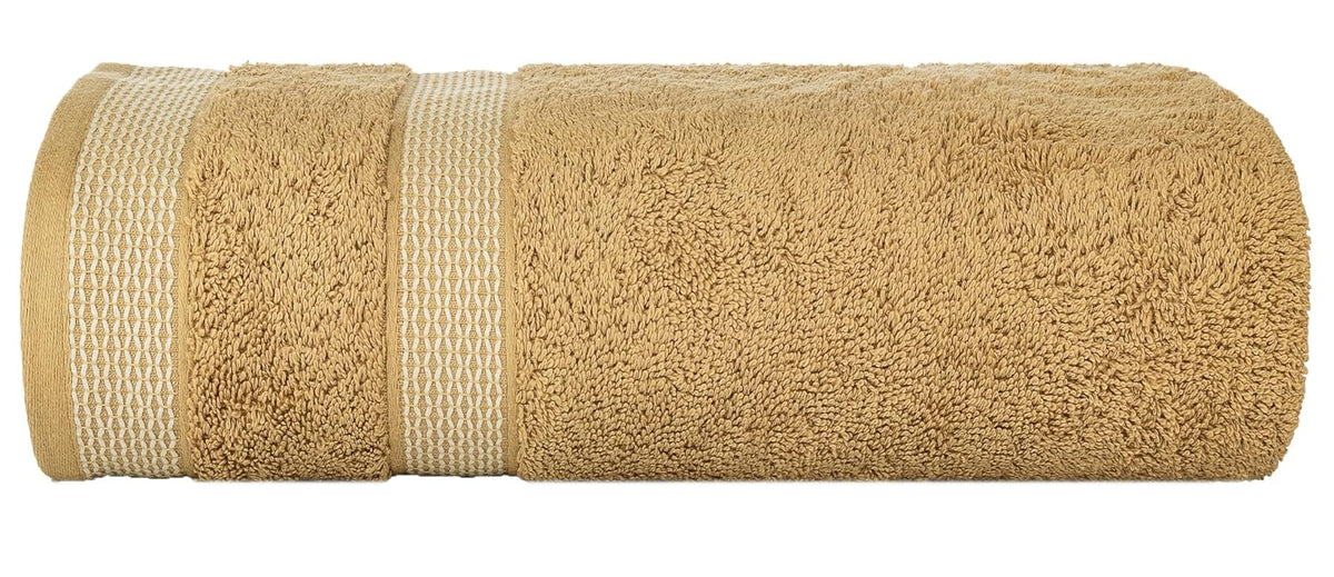 Casa Copenhagen Egyptian Cotton Waffle Large Size Bath Towel 500 Gsm (Beige)