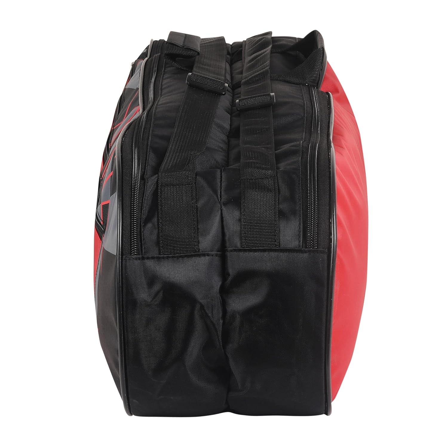 Yonex Badminton Kitbag BT5, 2 Zipper Compartment For Storage Of 3 Rackets & Clothes | Material - Nylon, Colour - Red / Black