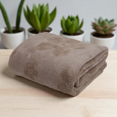 Hanker Ultra Luxury Large Size Plush Bath Towel 500 Gsm | Blossom Super, Very Soft On Skin, Luxurious Fabric, Pure Polyamide Bath Towel (Soothing Beige)