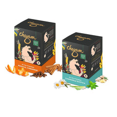 Chayam Sleep & Immunity Combo Pack Of 2 X 20 Tea Bags - Magical Cinnamon + Chamomile Exotica Tea | Rich In Antioxidants, Low Caffeine