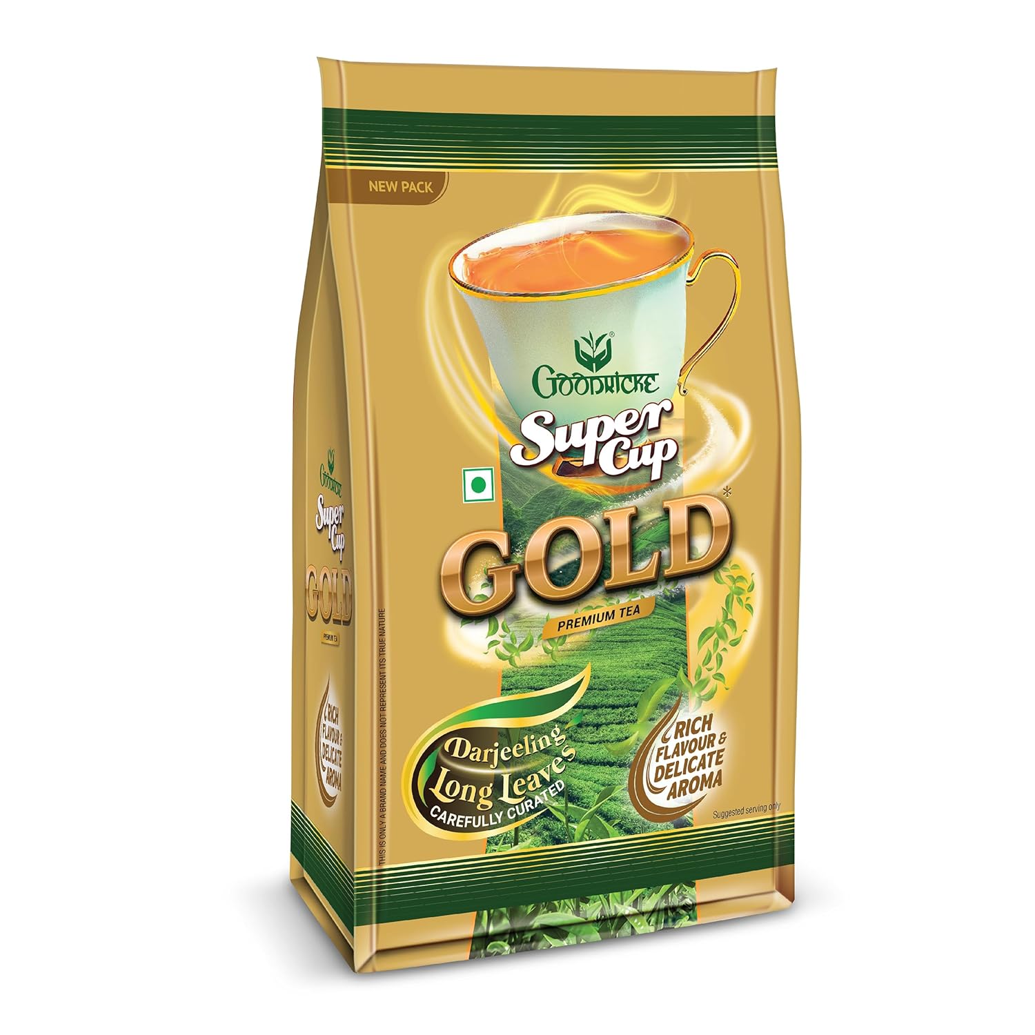 Goodricke Super Cup Gold Premium Tea - 250gm, 8.8 Ounce | Rich Taste & Delicate Aroma - Low Caffeine Long Leaves, Flavor Of Darjeeling | Best Milk Tea