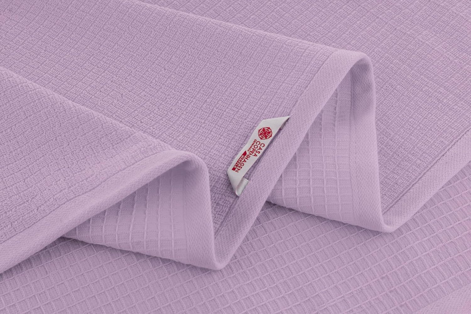 Casa Copenhagen Egyptian Cotton Waffle 1 Pcs Large Bath Towel 500 Gsm (Purple Rose)