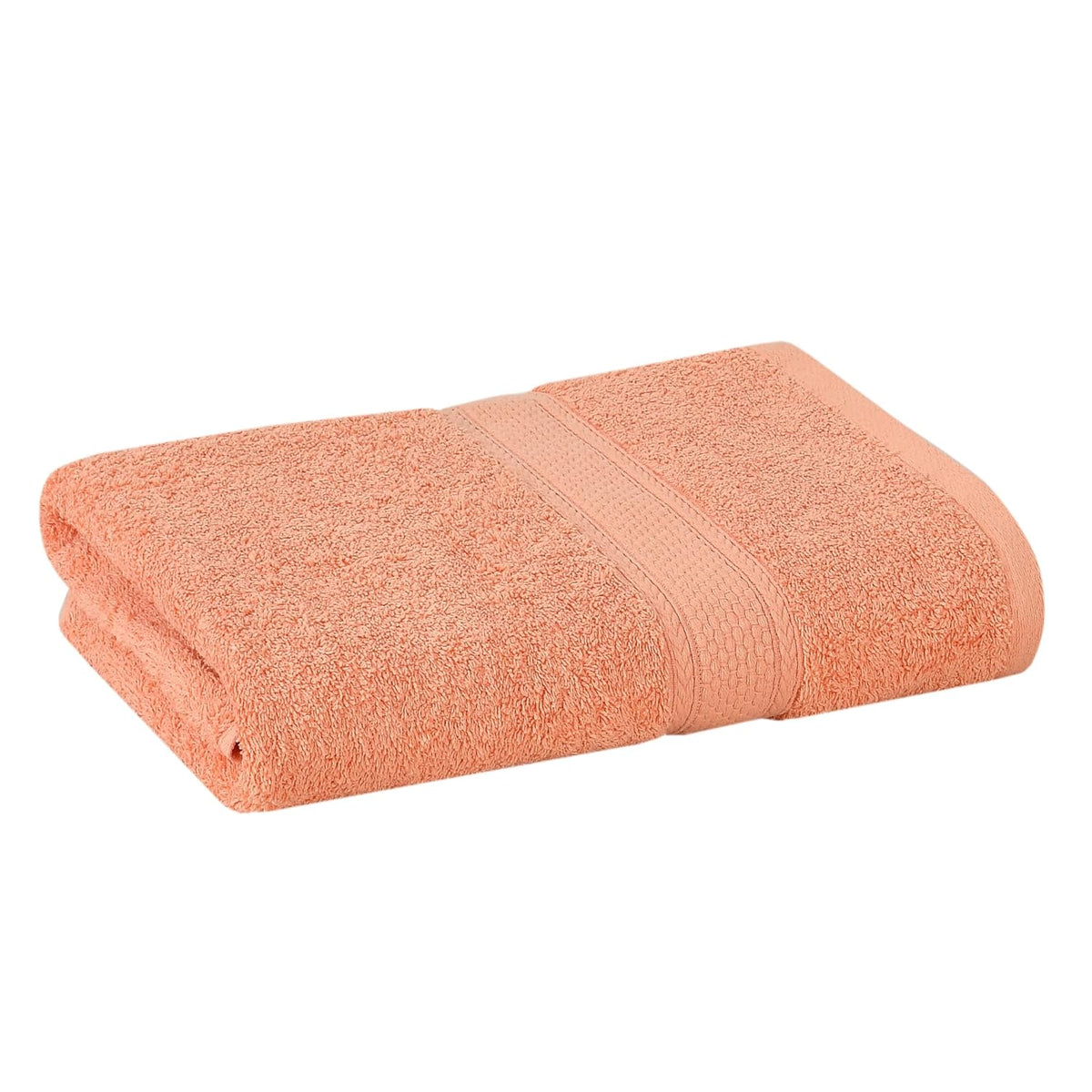 Fresh From Loom Luxury Edition Egyptian 100% Pure Cotton Bath Towel 600 Gsm | High Water Heavy Soft Dual Stitched Bath Towel (Salmon)