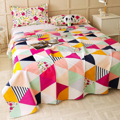 Microfiber Bedsheet Double Bed With 2 Pillow Cover - 88 X 100 Inches, Multicolor | Soft & Light-Weight - Special Occasion | Bedsheet For Queen Size Bed