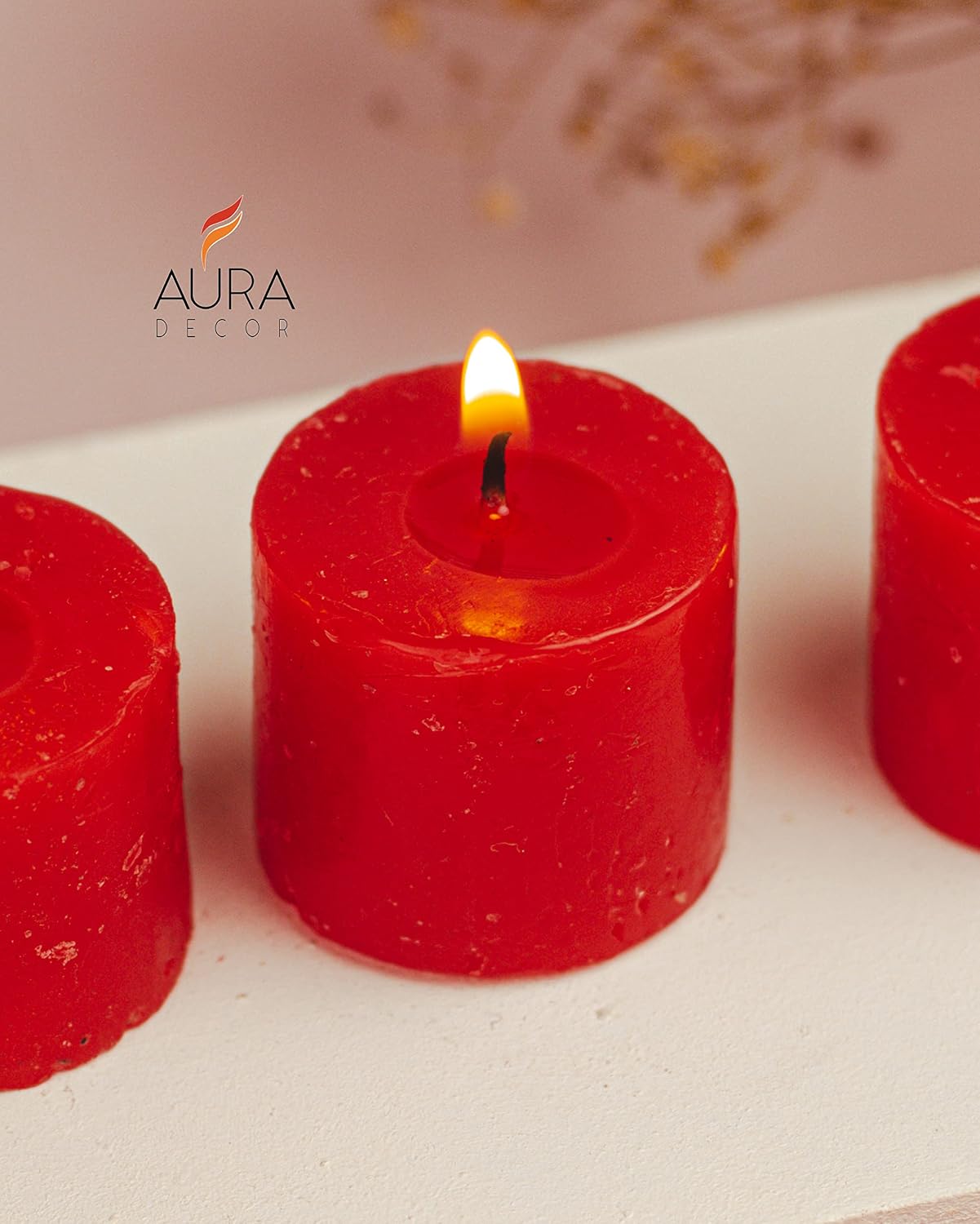 RASBERRY RED VOTIVE CANDLES | SET OF 12 | BEST USE FOR VALENTINNE WEEK CANDLES