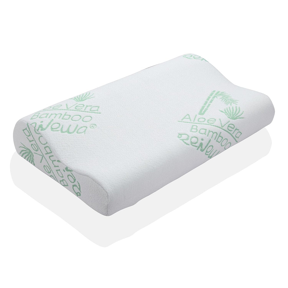 Cervical Pillow, Memory Foam Pillow With Bamboo Cover For Sleeping, White | Aerosoft Cushion With Washable Cover, Adjustable Pillow, Ideal Pillow For Back Side & Stomach Sleepers