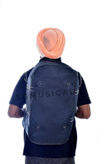 Classical Dholak With Padded Zip Bag - Black | Perfectly Symmetric Round Dholak - Dholak For Festival, Wedding, Satsang | Very Easy To Tune, Best Toy For Kids
